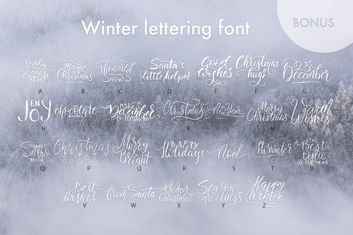 Winter lettering
